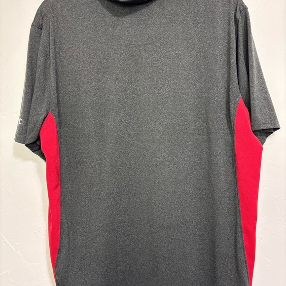 Champion Men's Large OU Oklahoma Sooners Short Sleeve Polo Gray Red - Picture 3 of 9